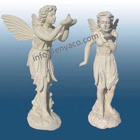 Vente en gros ENYA : Grandes figurines de fées et statues de jardin en fer antique, assises et debout, pour décoration extérieure H50cm