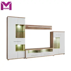 Hot Koop Woonkamer Meubels Sets TV Unit Kast Glas Display Drijvende Plank