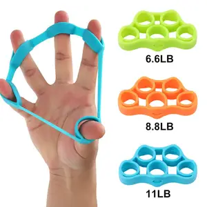 Extensor de dedo portátil de silicona, Extensor de dedo de mano, resistente, ejercitador Popular, venta al por mayor