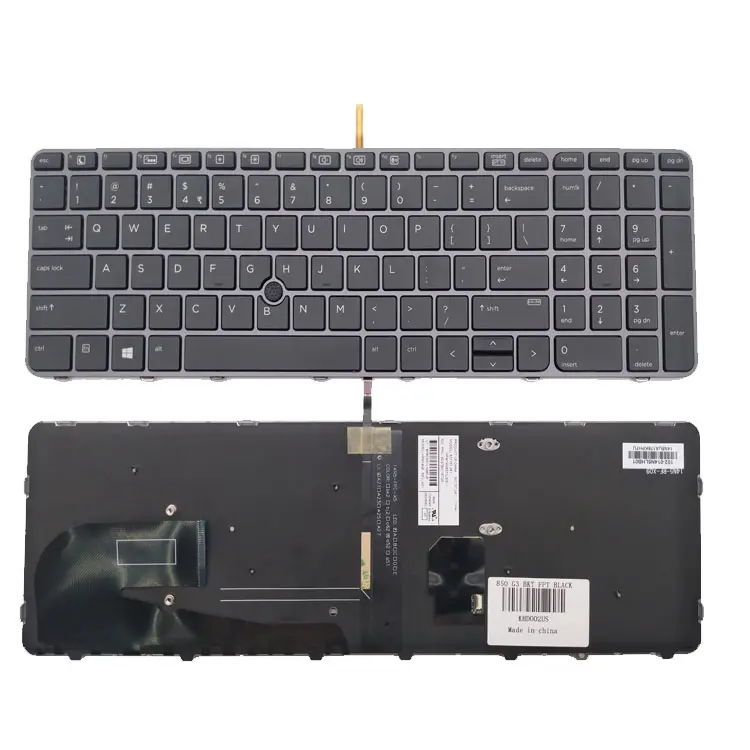 מקלדת מחשב נייד בארה"ב עבור HP EliteBook 755 <span class=keywords><strong>850</strong></span> G3 G4 ZBook 15u G3