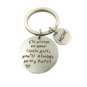 Regalo del Día del Padre, regalo de papá de hija para cumpleaños, <span class=keywords><strong>siempre</strong></span> voy a ser <span class=keywords><strong>tu</strong></span> niña, <span class=keywords><strong>siempre</strong></span> serás mi héroe, llavero - Product Image 1