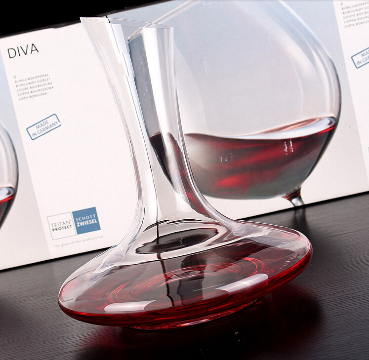 Amazon hotsale 1250/1500ml leadfree crystal glass wine decanter for gift