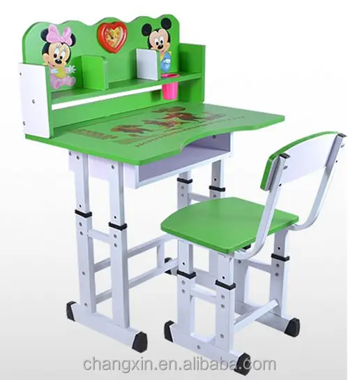 newest style lovely high quality children school desk and chair set for sale
