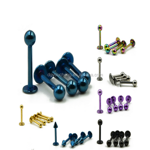 Wholesale titanium internally threaded free sample <strong>labret</strong> vibrating body piercing <strong>jewelry</strong> Yousheng - Product Image 2