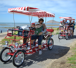 Bicicletas Surrey <span class=keywords><strong>de</strong></span> 4 Ruedas para Madre <span class=keywords><strong>e</strong></span> Hijo, Cuatriciclo Familiar para Visitas Turísticas por la Ciudad, Bicicleta para Cuatro Personas - Product Image 2
