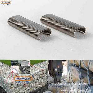 AC50 11 jauge haute résistance Galfan C-Clips Foshan fait attaches <span class=keywords><strong>de</strong></span> treillis métallique en <span class=keywords><strong>fer</strong></span> pour panier <span class=keywords><strong>de</strong></span> Gabion - Product Image 3