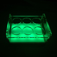 Plateau à vin à LED en acrylique, plateau à Shot avec lumières LED, boîte de nuit, Bar, fête, salon, verre de Service, support Vip
