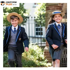 Uniforme d'école pour enfants du primaire, blazer bon marché, 2 pièces