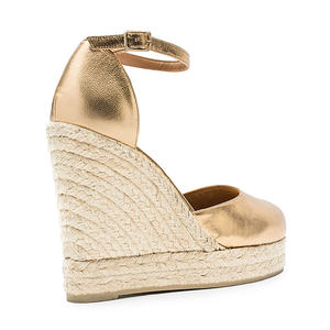 <span class=keywords><strong>Sandali</strong></span> con zeppa tacco scarpe <span class=keywords><strong>oro</strong></span> di trasporto libero espadrillas donne scarpe delle signore della piattaforma <span class=keywords><strong>sandali</strong></span> con zeppa - Product Image 6