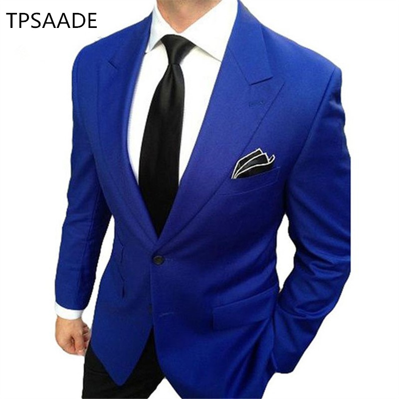 Custom Made Royal Blue Tuxedos Masculino Slim Fit Men Suit For Wedding WPY030