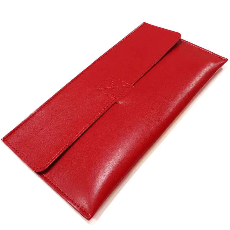 फैशन थोक पु चमड़े लाल पैकेट वर्तमान के लिए पैसे का सिक्का पर्स धारक