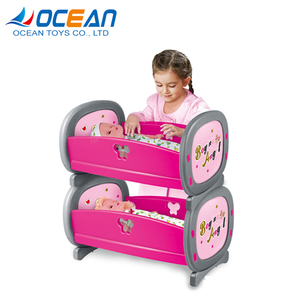 Accessoires en plastique pour maison de poupée, <span class=keywords><strong>lit</strong></span> superposé pour poupée bébé, garçon et fille - Product Image 1