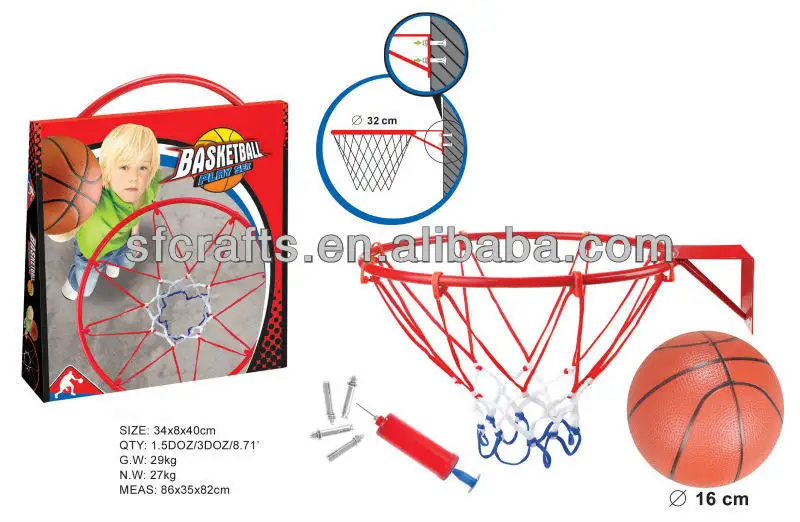 Basketbol panyası, basketbol oyun seti, metal halka basketbol panyası oyun topu ve pompa ile basketbol oyuncaklar çocuklar için, Fabrikada