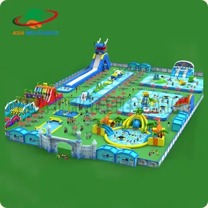 Large removable inflatable water park inflatable amusement park water park project for commercial