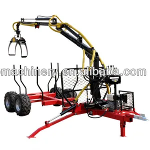 Mini Log Trailer dengan Crane