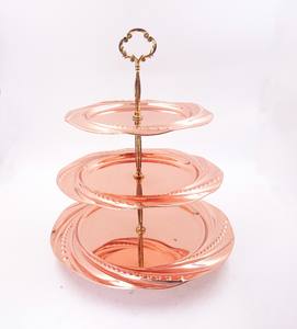 Renkli hint düğün dekore plakalar 3 katlı toptan şeker çanak - Product Image 2