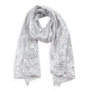 High Quality Ladies Luxury Scarf Hot Stamping Scarf