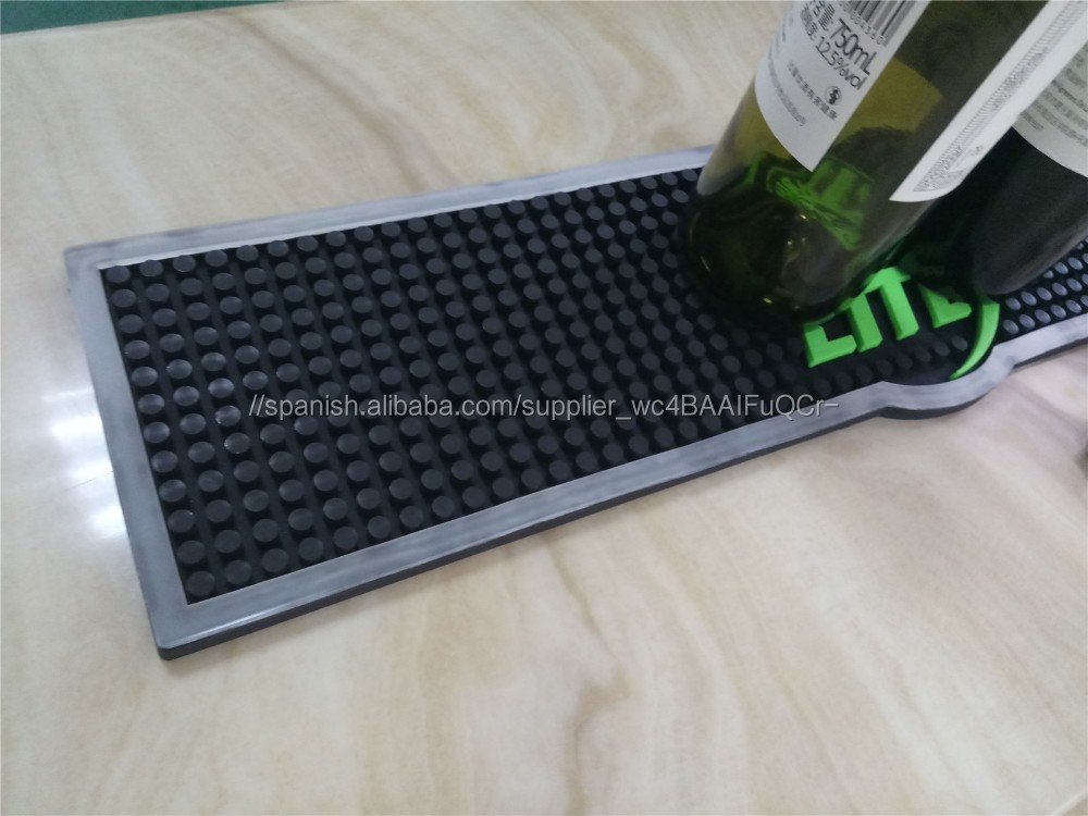 Materias Primas biodegradables Verde Suave PVC Espesar Estera De La Barra Personalizada