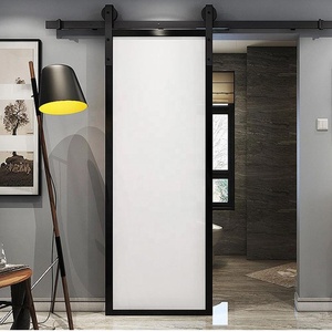 Miroir noir portes de <span class=keywords><strong>grange</strong></span> cadre en verre trempé <span class=keywords><strong>porte</strong></span> de <span class=keywords><strong>grange</strong></span> <span class=keywords><strong>coulissante</strong></span> avec quincaillerie en gros - Product Image 4