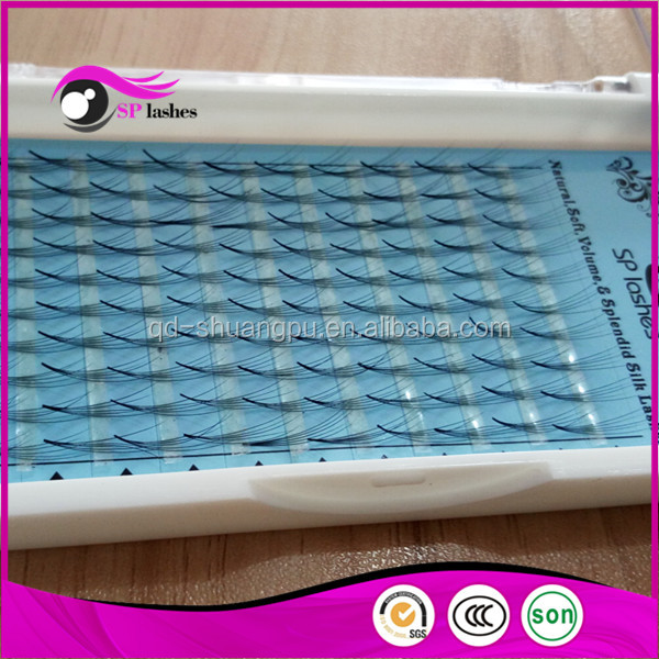 Mode conception faux cils extensions 0.07mm 5D B 14mm synthétique soie faux cils