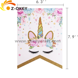 2025 Hot Selling <strong>Unicorn</strong> Theme Birthday <strong>Party</strong> Decorations <strong>Unicorn</strong> Happy Birthday Bunting Banner for Baby Girls Birthday <strong>Party</strong> - Product Image 2