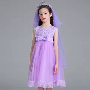 Платьиц для детей, дизайнерскими рисунками Дети платье Детское кружевное платье с цветочным узором для девочек праздничное платье на день рождения