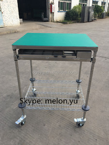 Custom Stainless Steel Rolling Movable <strong>Trolley</strong> with Sliding Drawer Can Hold <strong>Small</strong> Parts Electrolics - Product Image 5