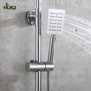HUICI Modern Style Bath Rain <strong>Shower</strong> Set Hot and Cold Water Column with Diverter Hand <strong>Shower</strong> Faucet <strong>Accessory</strong> for Bathroom - Product Image 2