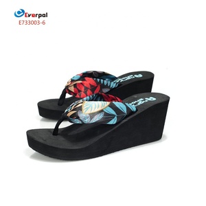 Dép Xỏ Ngón Thời Trang Đế Xuồng EVA Màu Đen Cho Nữ - Product Image 1