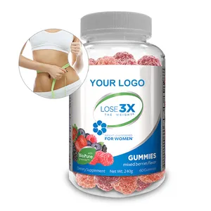 Custom logo herbal supplement natural gummies detox tea gummies for weight loss