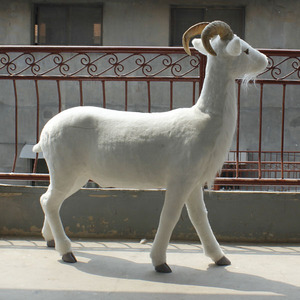 Decoración de Centro Comercial de Supermercado, <span class=keywords><strong>Cabra</strong></span> de Cuerno Largo de Piel Artificial de Tamaño Real con Precio de Fábrica - Product Image 5