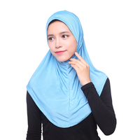 Atacado 32 cores disponíveis escola meninas Canadá 1pc premium suave camisa trecho sólida amira hijab