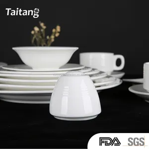 Conjunto de jantar de porcelana branco 12 pessoas