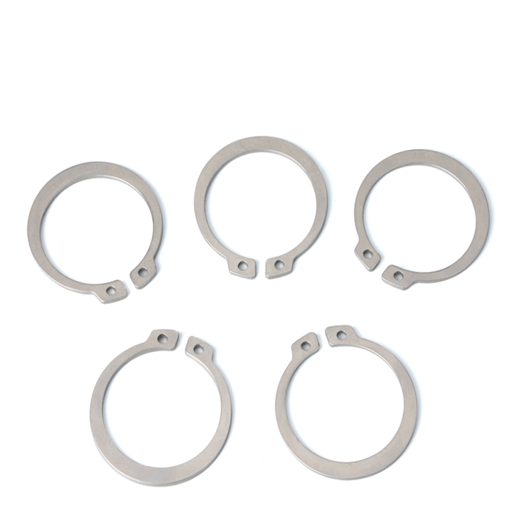 NINDEJIN 10-100pcs Black E-Clip Carbon Steel Snap Ring