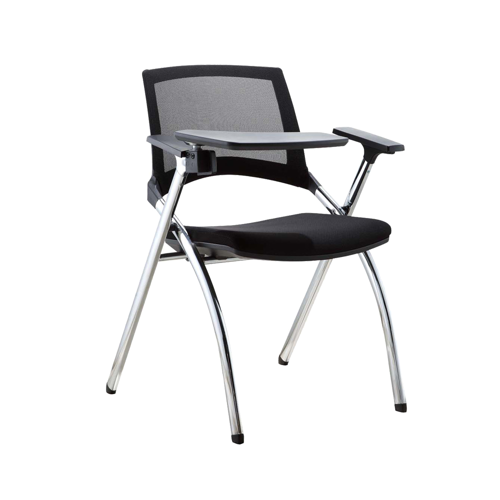 Steel Study Chair with Write Pad Durable Stackable