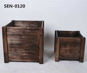 <strong>Square</strong> <strong>Wooden</strong> <strong>Planter</strong> - Product Image 2