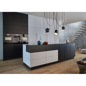 Cuisine <span class=keywords><strong>moderne</strong></span> laquée gris foncé jusqu'au <span class=keywords><strong>plafond</strong></span> - Product Image 2