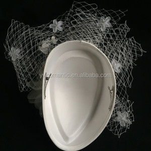 Nouveau Chapeau de Mariée pour Femmes avec Voile, Motif Floral - Product Image 6