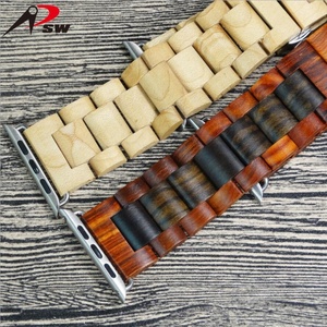 Bracelet de luxe en bois pour montre P P l <span class=keywords><strong>E</strong></span> en bois véritable pour I <span class=keywords><strong>Watch</strong></span> Oem 42mm /38mm - Product Image 2
