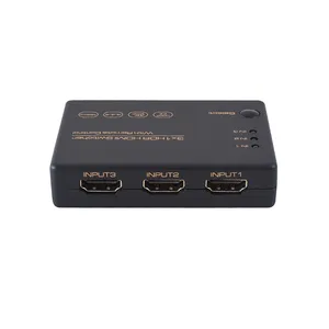 3 Port Video Multi Hdmi Switcher Splitter 3X1 Hub Switcher Met Rf Afstandsbediening 4K 60Hz 4K Hdmi Switch Voor Hdtv X Doos PS4 Cctv