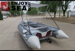 Bateau gonflable professionnel en PVC, bateau portable, avec tente et roue - Product Image 6
