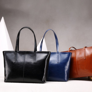 Custom Corea tendencia vaca Split cuero mujeres sola bandolera bolso Tote bolsa bolso - Product Image 3