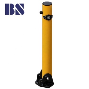 Bolardo de Acero Plegable para Estacionamiento, Barrera Manual de Tráfico, Bloqueo de Estacionamiento, Color Amarillo, Clasificación IP65, Recubrimiento en Polvo - Product Image 1