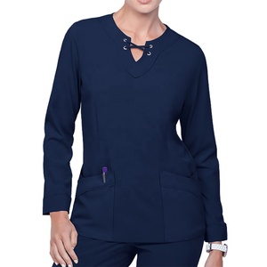 <span class=keywords><strong>Divisa</strong></span> Ospedaliera a Maniche Lunghe Economica all'Ingrosso, Set Uniforme per Infermieri, Abbigliamento Medico in Spandex/Poliestere - Product Image 5