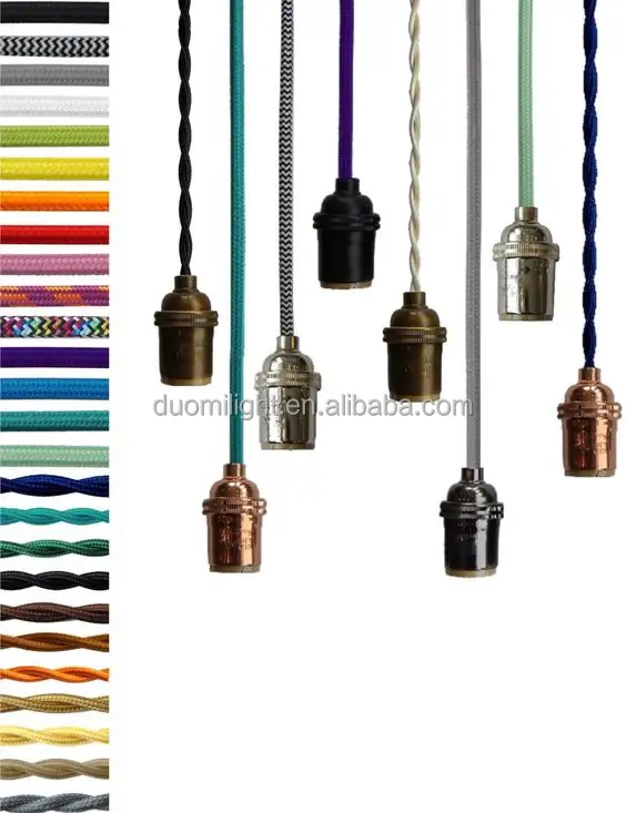 VDE kupfer verse iltes rundes elektrisches Draht-Textil farb kabel für Lampe