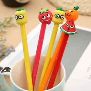 Fashion Cartoon Kerst Fruit Silica Gratis Monsters Test Goede 0.5mm Zwarte Gel Pen