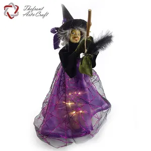 China manufacturer modern design handmade doll fabric witch with light