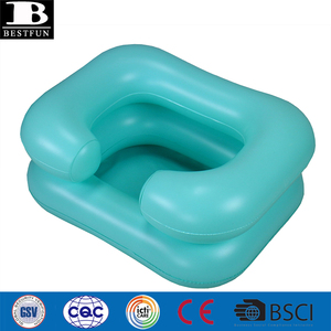 Bassin de lavage de cheveux gonflable écologique portable avec tuyau de drainage, aide à l'hygiène personnalisée en PVC <span class=keywords><strong>pour</strong></span> personnes âgées et handicapées - Product Image 2