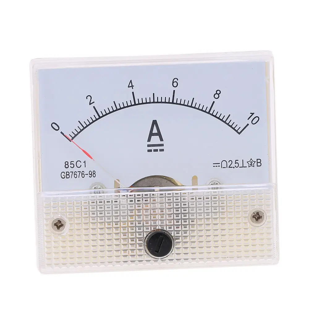 Ammeter Analog Mini DC 0-10A, Penguji Arus Ampere Meter Analog Mini Tahan Lama untuk Percobaan atau Penggunaan Di Rumah