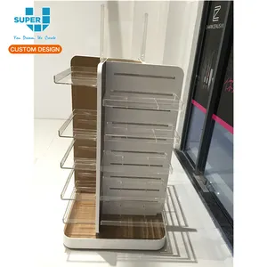 Triển Lãm Thương Mại Purse Hiển Thị Racks Stand Túi Xách Kệ Với <span class=keywords><strong>Acrylic</strong></span> Tầng Kệ - Product Image 1
